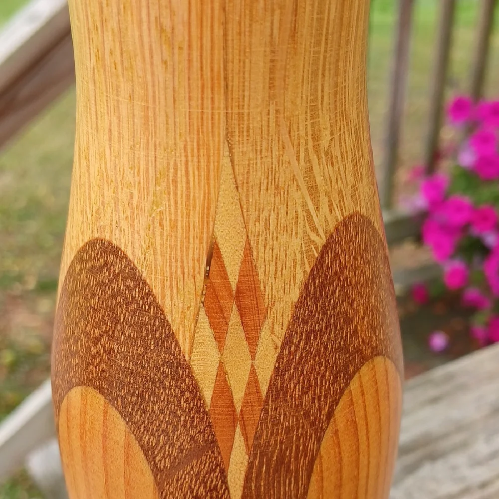 Wood Inlay Vase 10